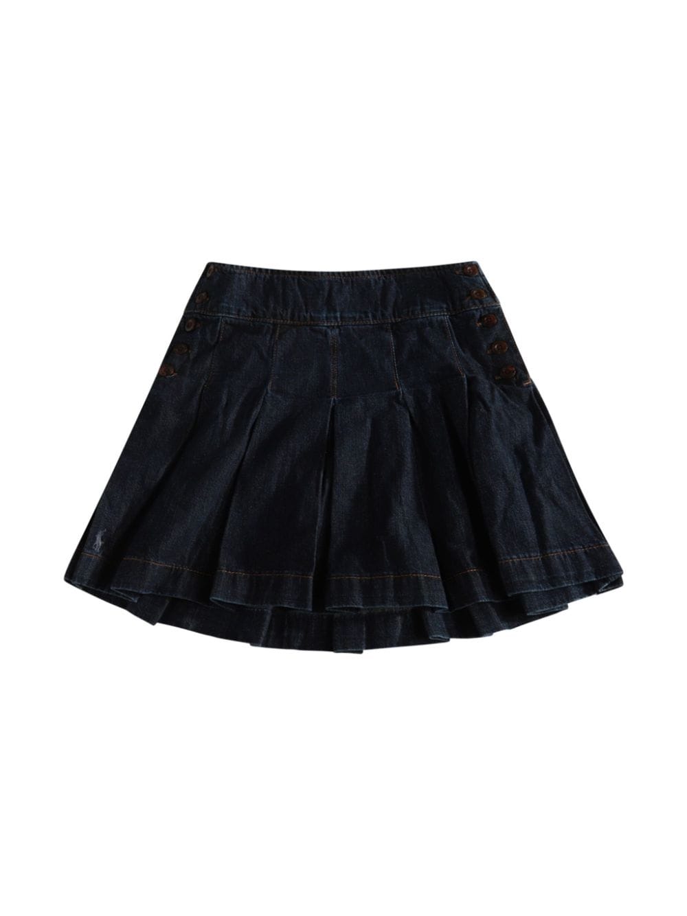 Ralph Lauren Kids pleated denim skirt - Blu