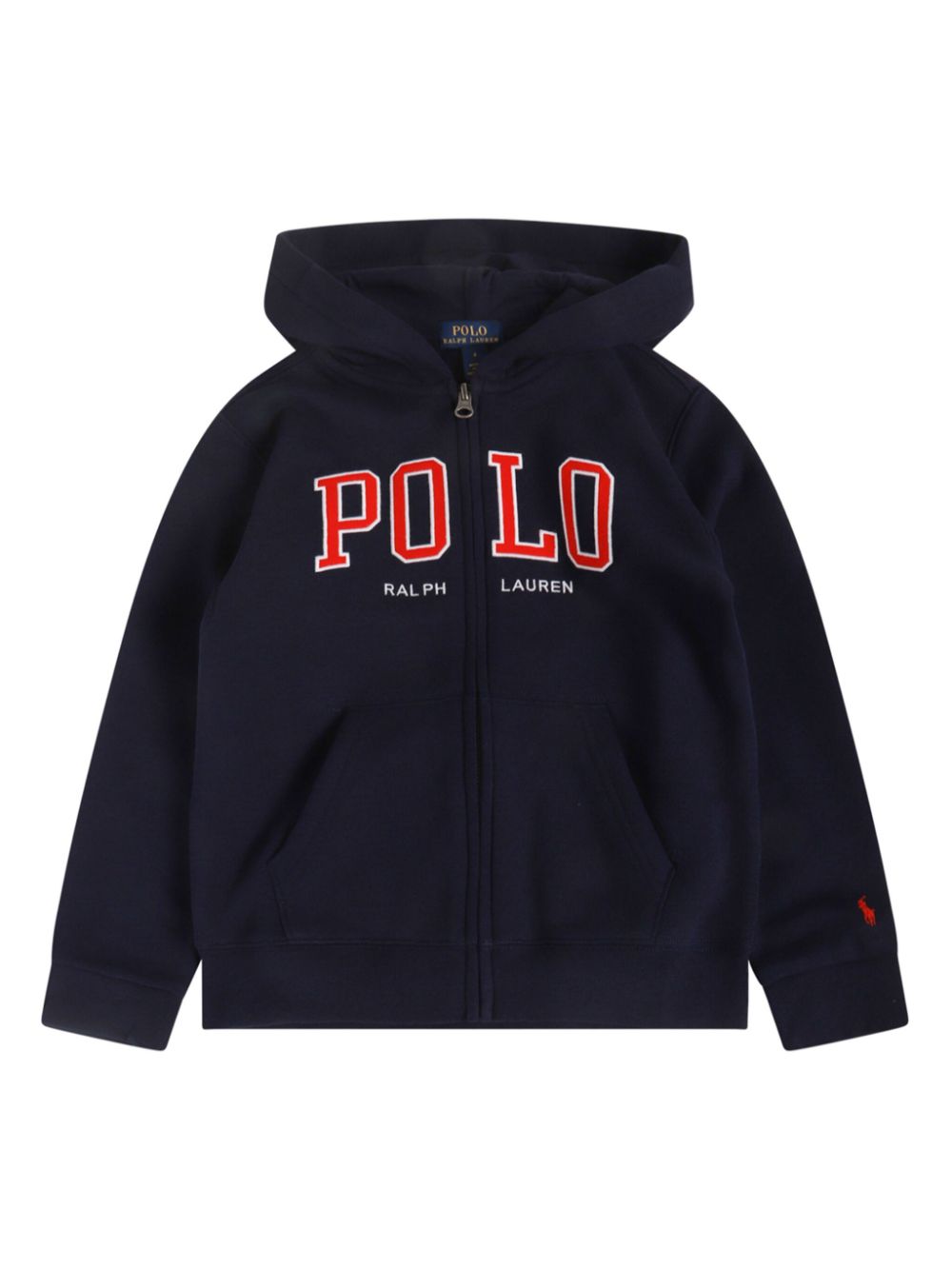 POLO RALPH LAUREN KIDS Hoodie met logoprint en rits Blauw