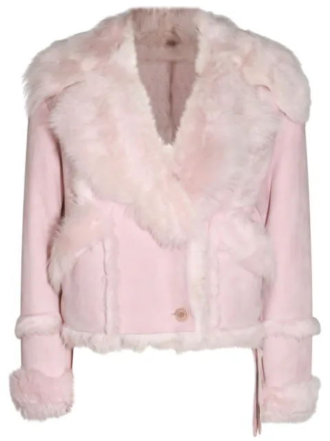 Salvatore Santoro shearling suede cropped jacket