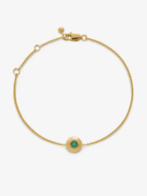 Monica Vinader pulsera May Birthstone en oro amarillo vermeil de 18kt