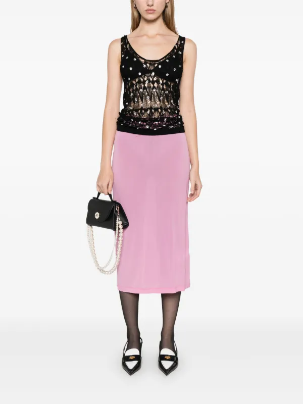 Nº21 Drop stitch-knit Top | Black | FARFETCH RO