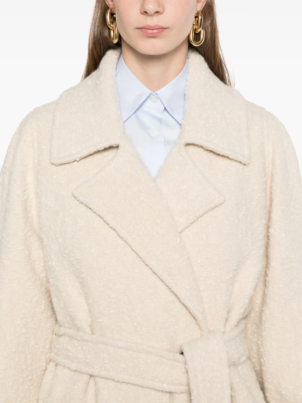 Herno Bouclé jas Beige