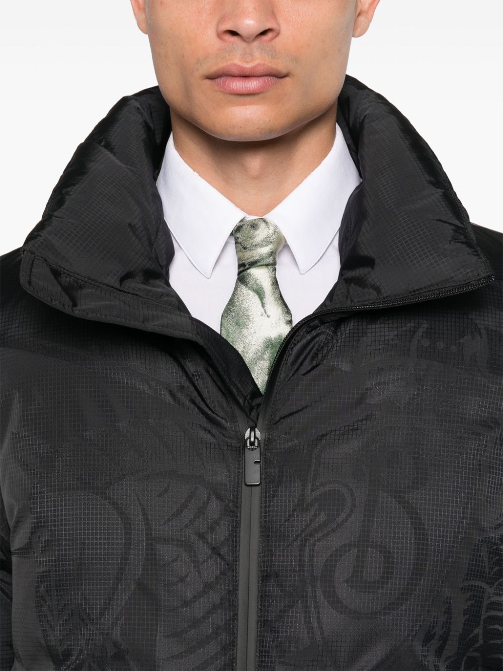 Shop Burberry Equestrian Knight Padded Jacket In Schwarz