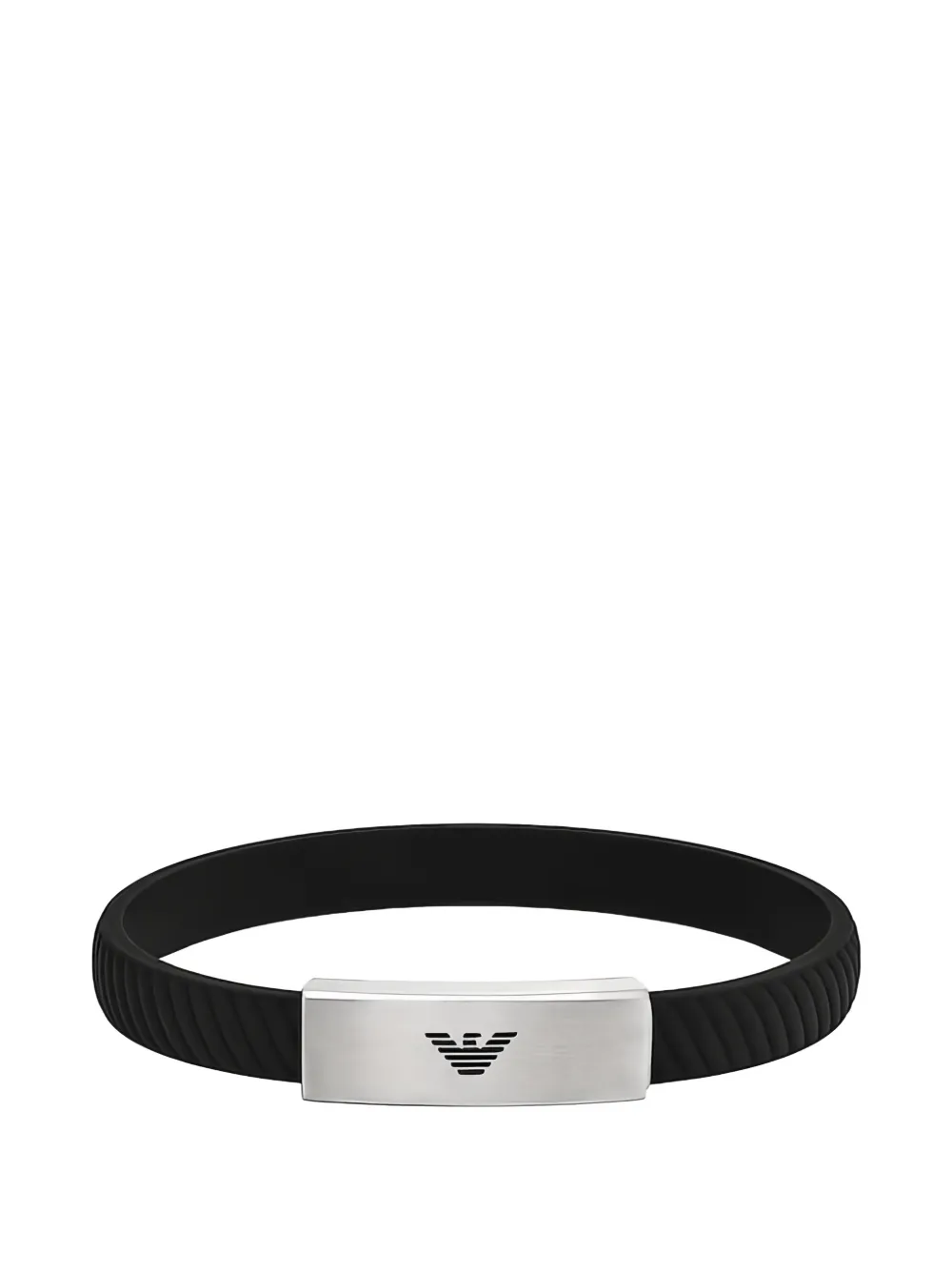 Emporio Armani logo-plaque bracelet - Nero