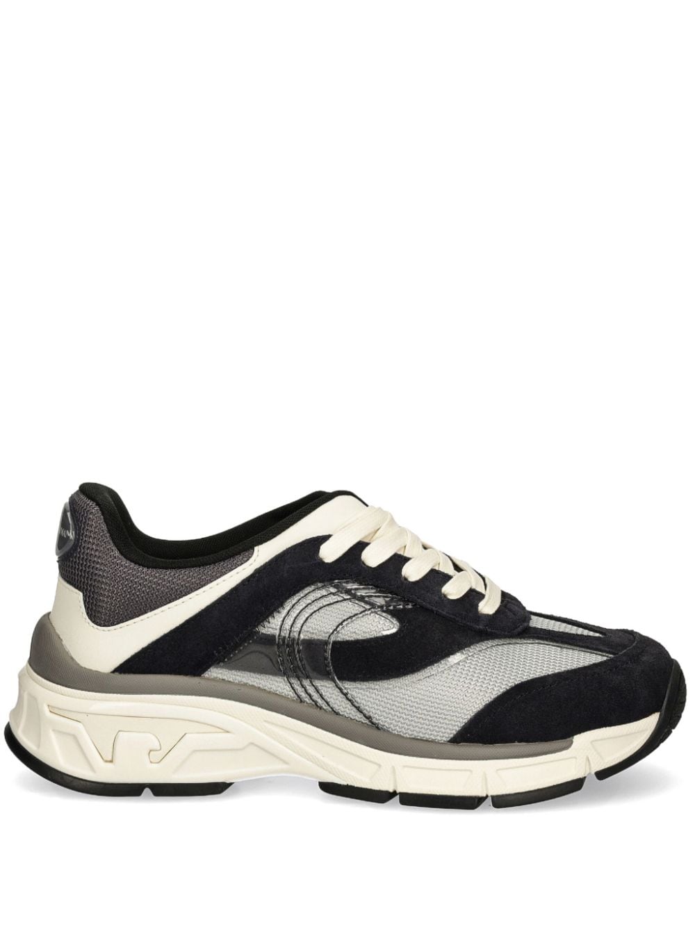 Emporio Armani Panelled Sneakers In 黑色