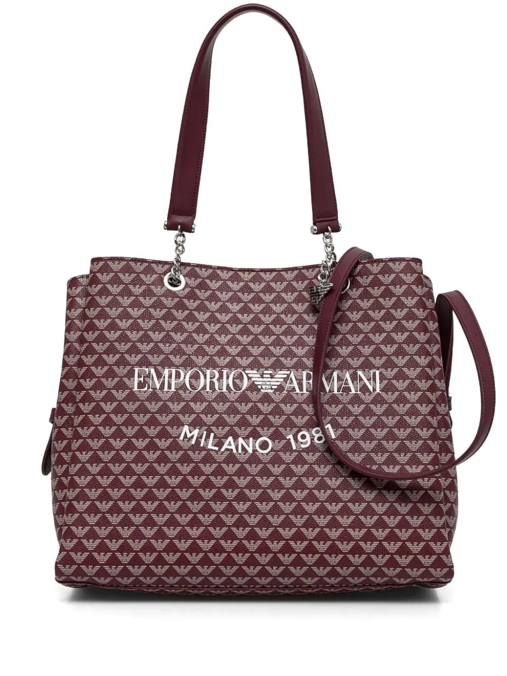 logo-print tote bag