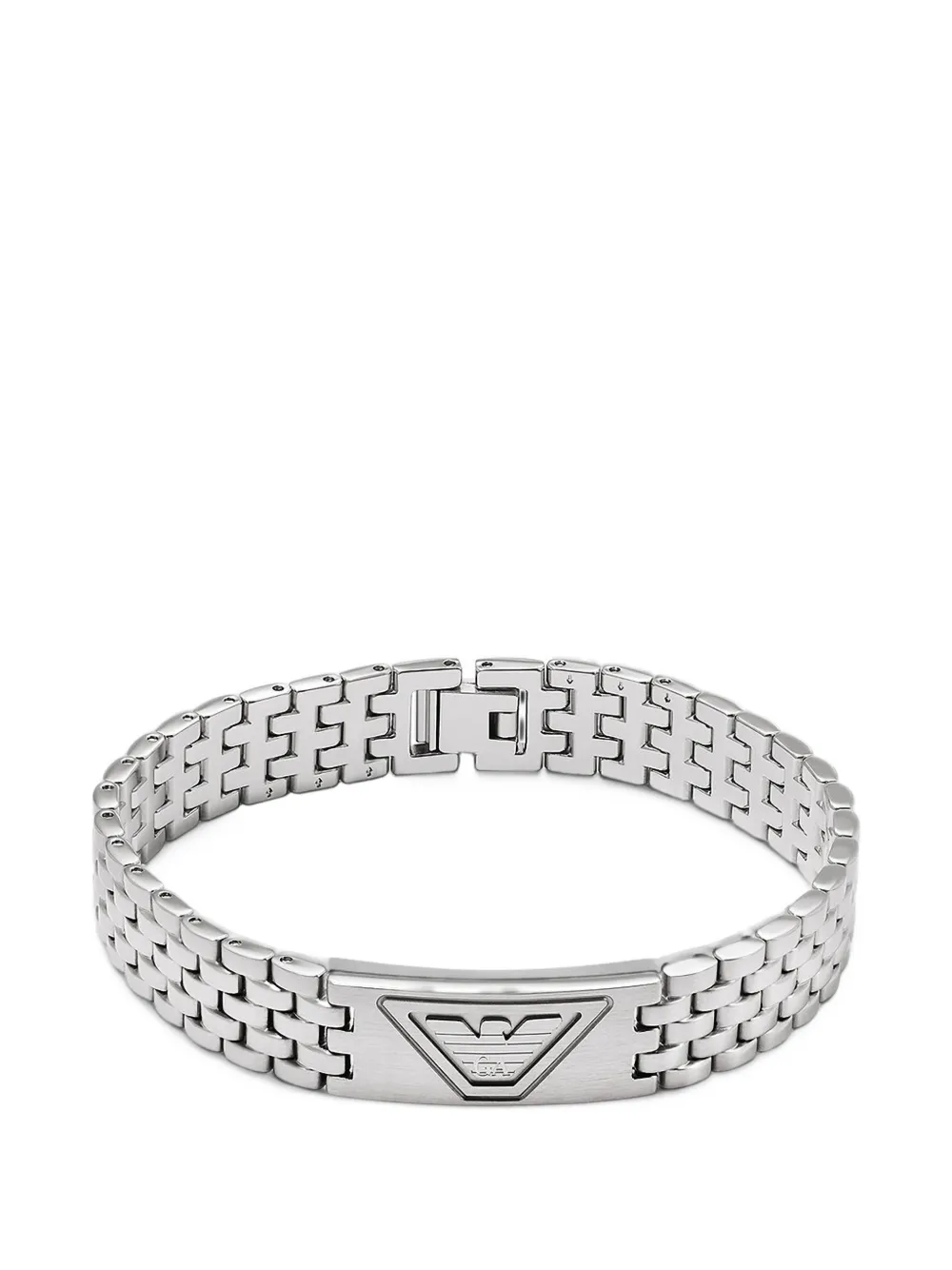 Emporio Armani stainless steel ID bracelet - Silber