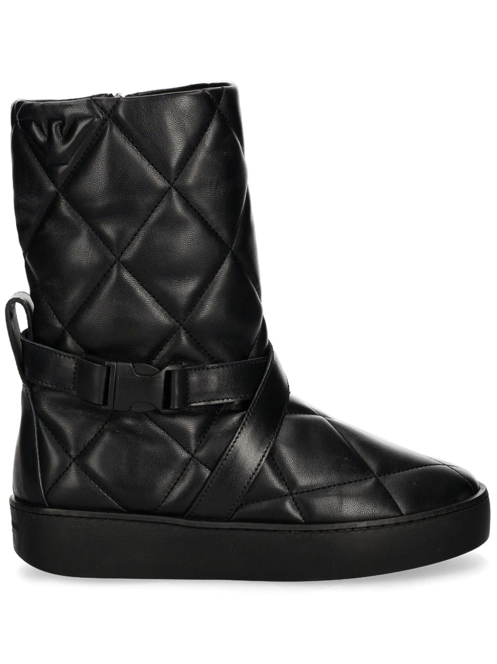 Emporio Armani Quilted Snow Boots In Black