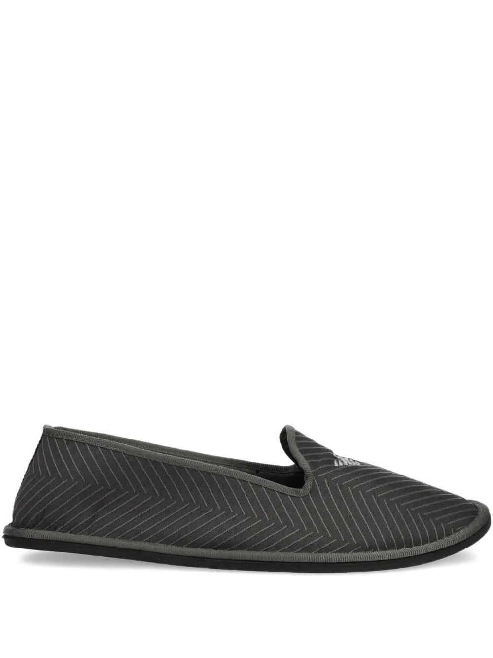 Emporio Armani logo-debossed slippers Grey