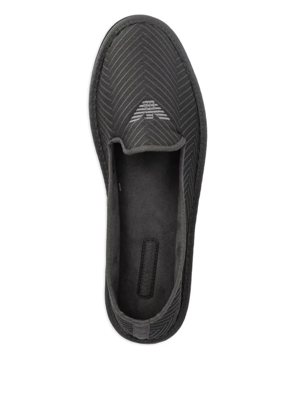 Emporio Armani Slippers met logo-reliëf Grijs