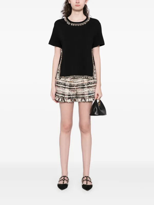 ショートパンツ Giambattista Valli Cropped Silk Blend Pants Giambattista Valli ツイード ショートパンツ | ホワイト