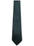 Zegna patterned-jacquard tie - Green