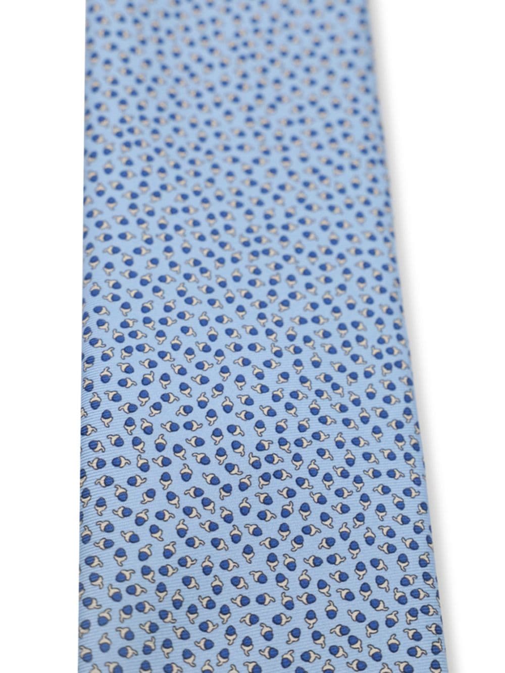 Zegna Stropdas met print - Blauw