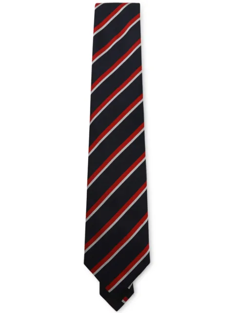 Zegna corbata con motivo de rayas en jacquard
