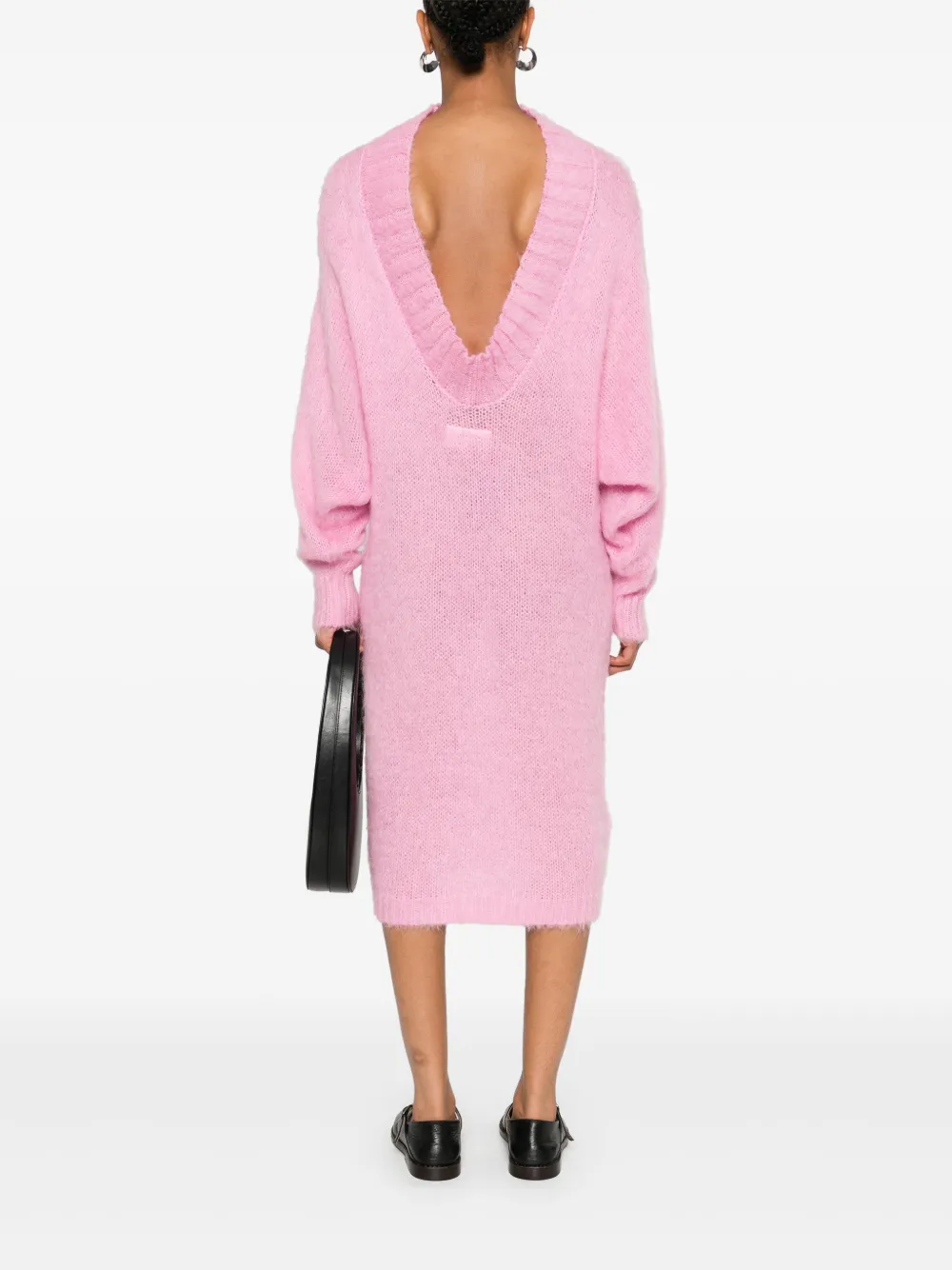 MM6 Maison Margiela Gebreide midi-jurk - Roze