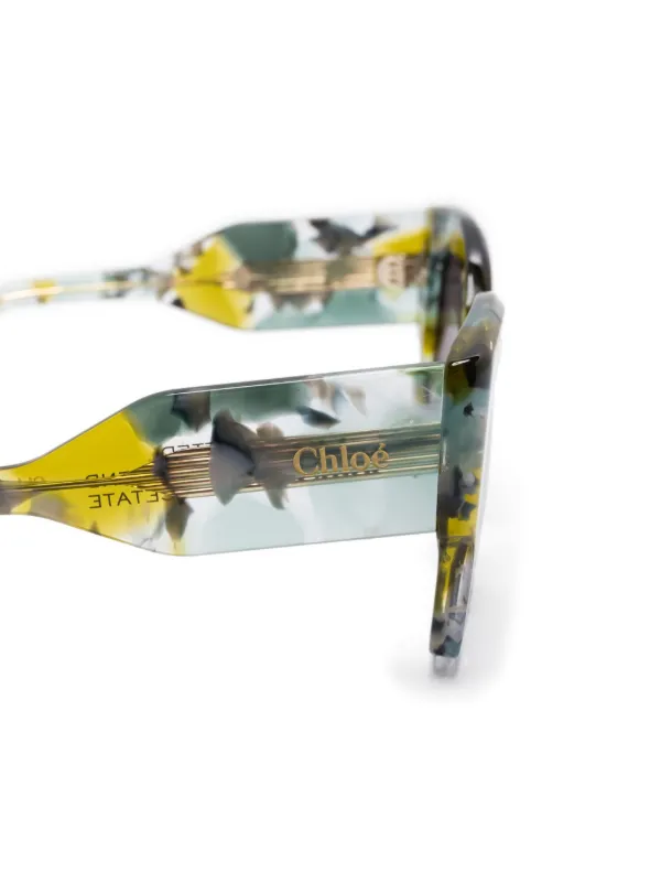 Chloé Eyewear Occhiali Da Sole a Farfalla Verde FARFETCH IT