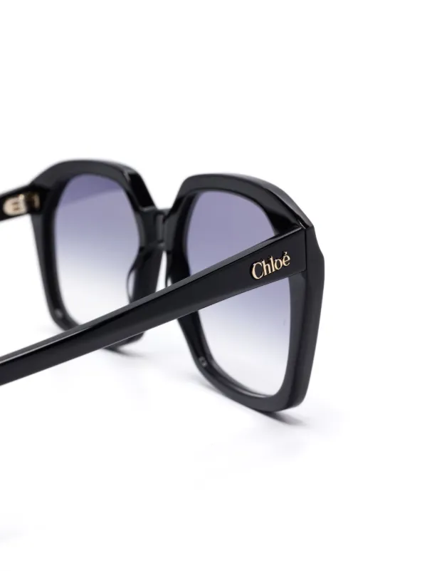 【関税&送料込】Chloe Square Sunglasses Chloé Aly Sunglasses in Transparent pink/gold | Chloé CH