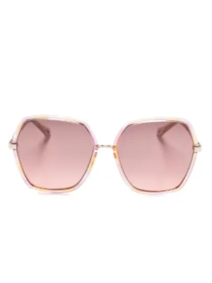 Chloé Eyewear ラウンドフレーム サングラス | ホワイト | FARFETCH JP