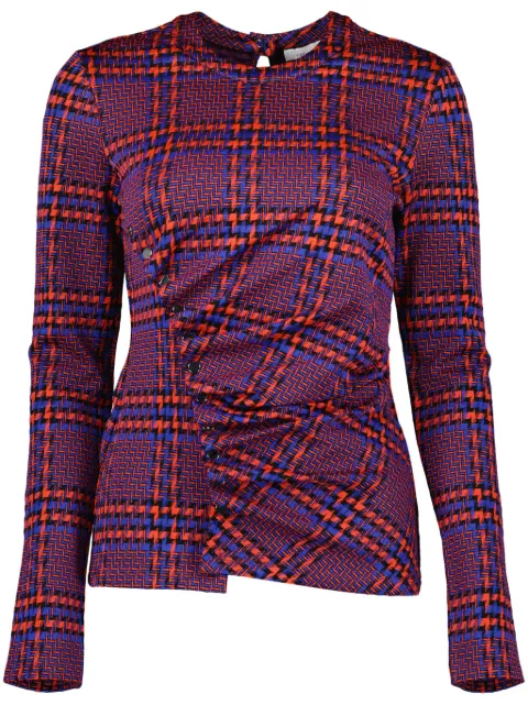 Rabanne geometric-print blouse