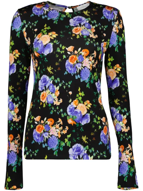 Rabanne floral-print blouse