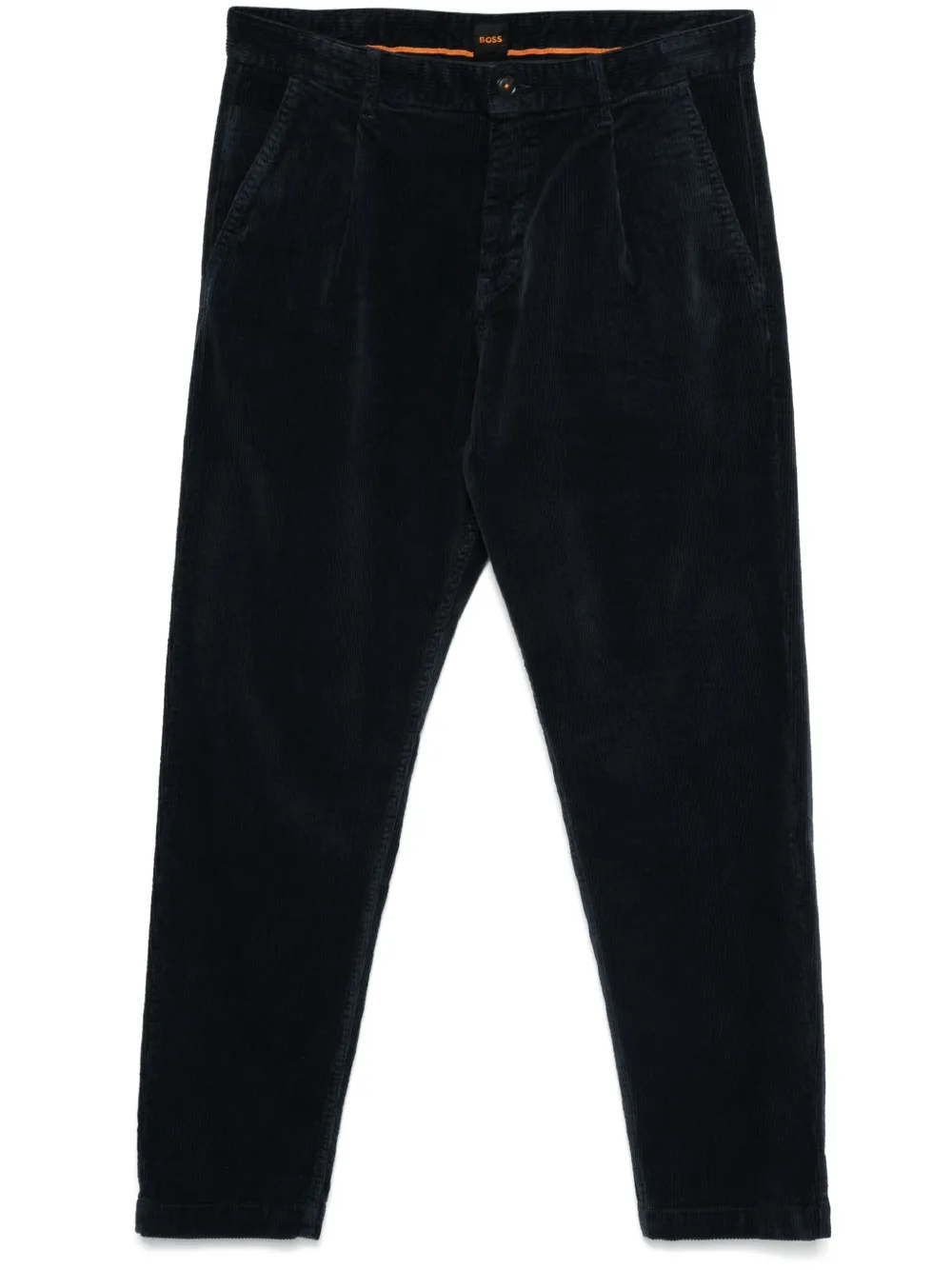 BOSS Ribfluwelen broek Blauw