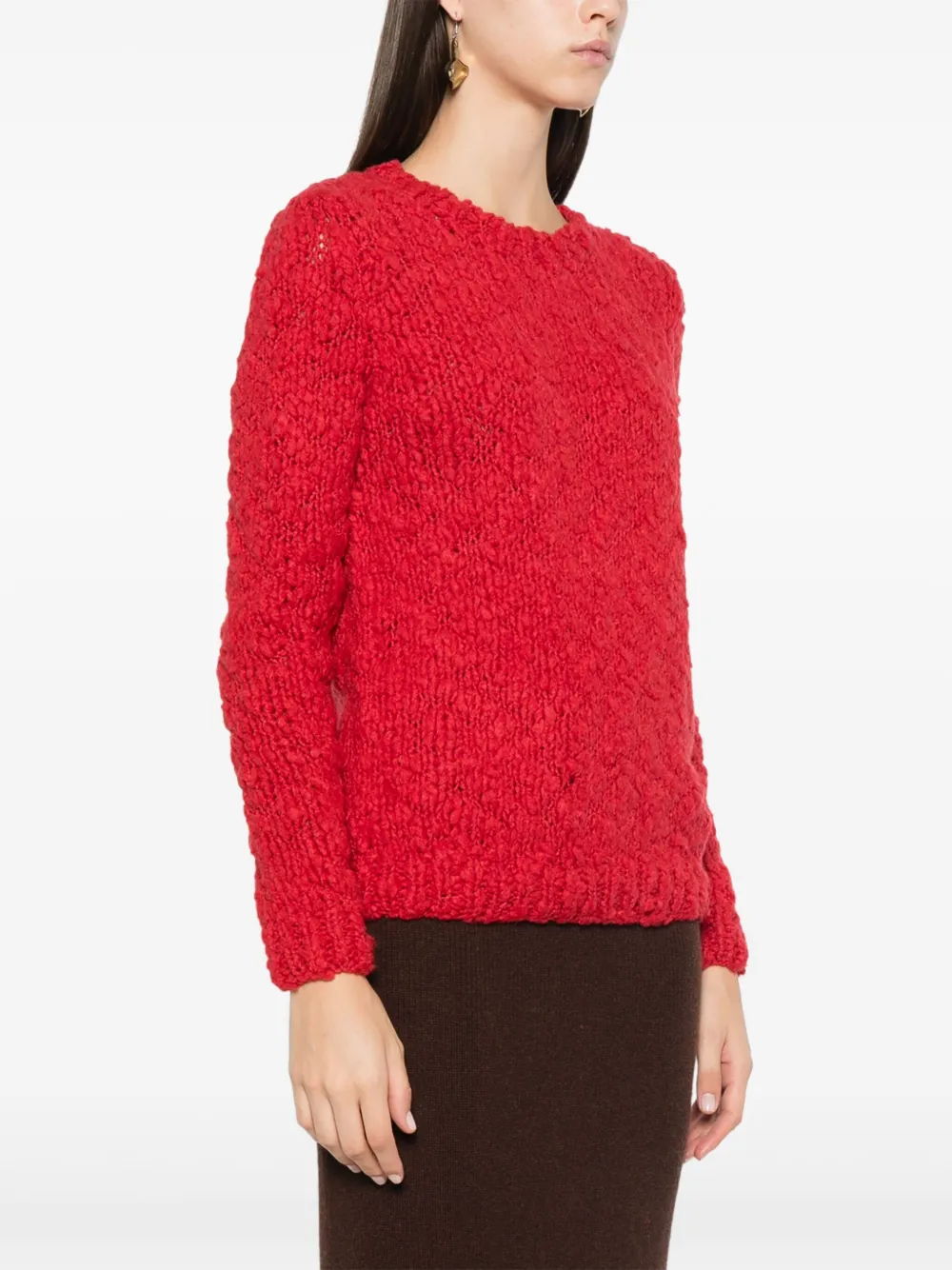 Gabriela Hearst Lawrence Knit Sweater In Antelope Orange Welfat Cashmere In Red