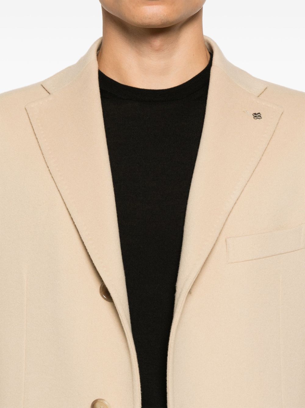 Shop Tagliatore Single-breasted Coat In 中性色