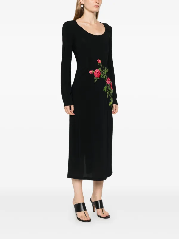 sachin and babi light blue dress FashionNova Outfit Kelli Floral Embroidered Midi Dress main image 0