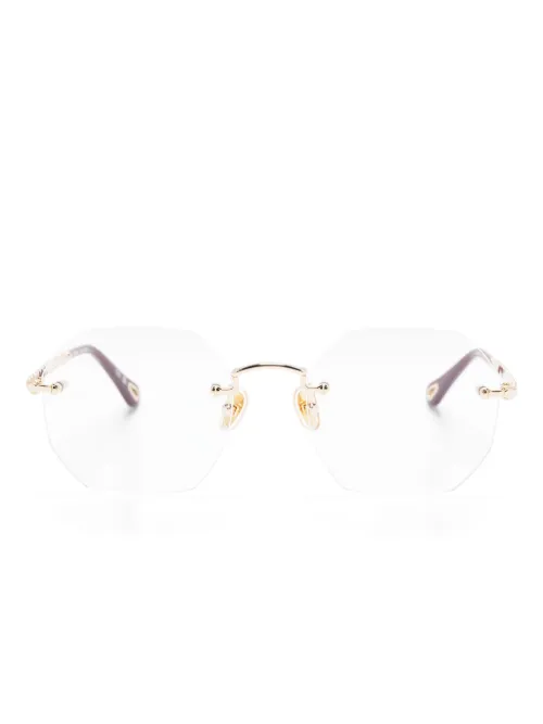 Lunettes de vue à monture géométrique - Chloé Eyewear - Modalova