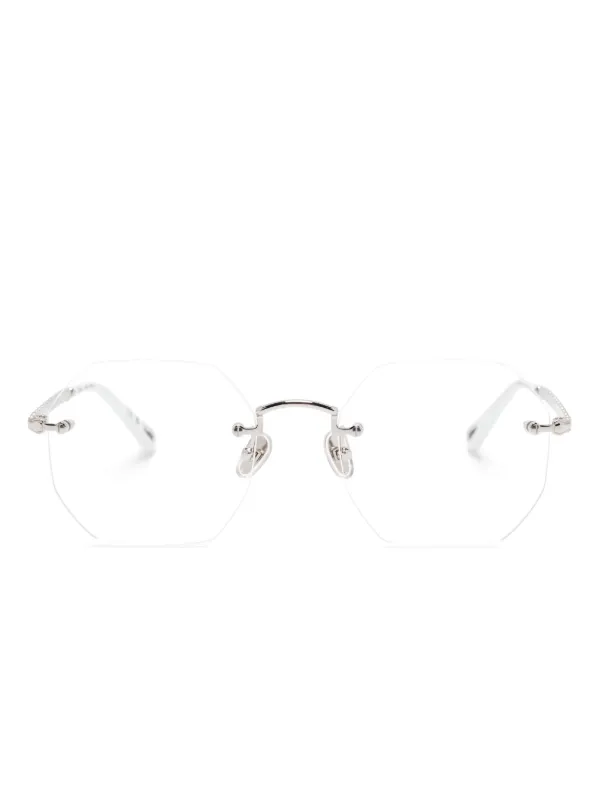 Chloé Eyewear geometric-frame Glasses Silver FARFETCH ID