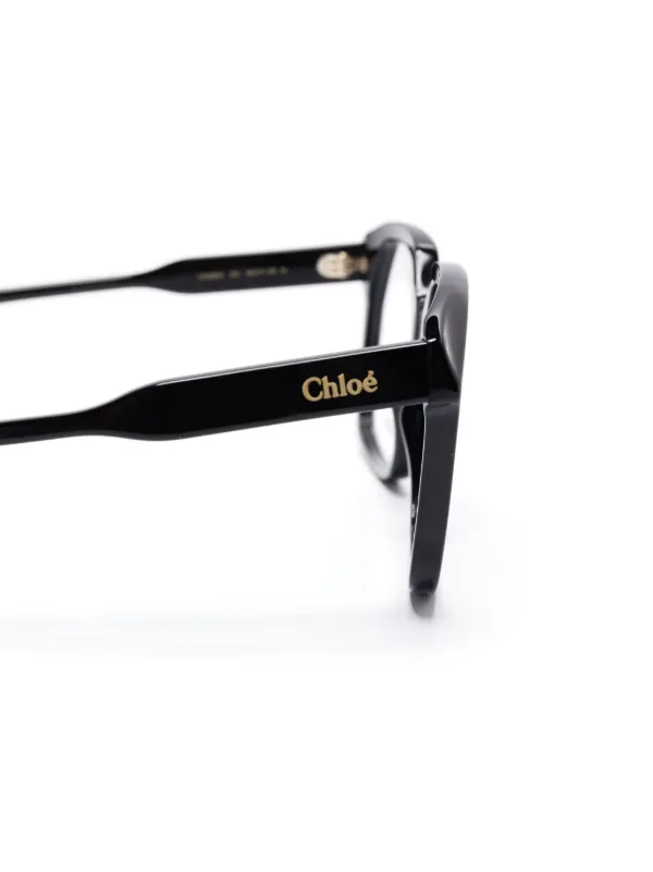 【関送込】Chloe 四角フレームメガネ Chloé Eyewear スクエア眼鏡フレーム | ブラック | FARFETCH JP