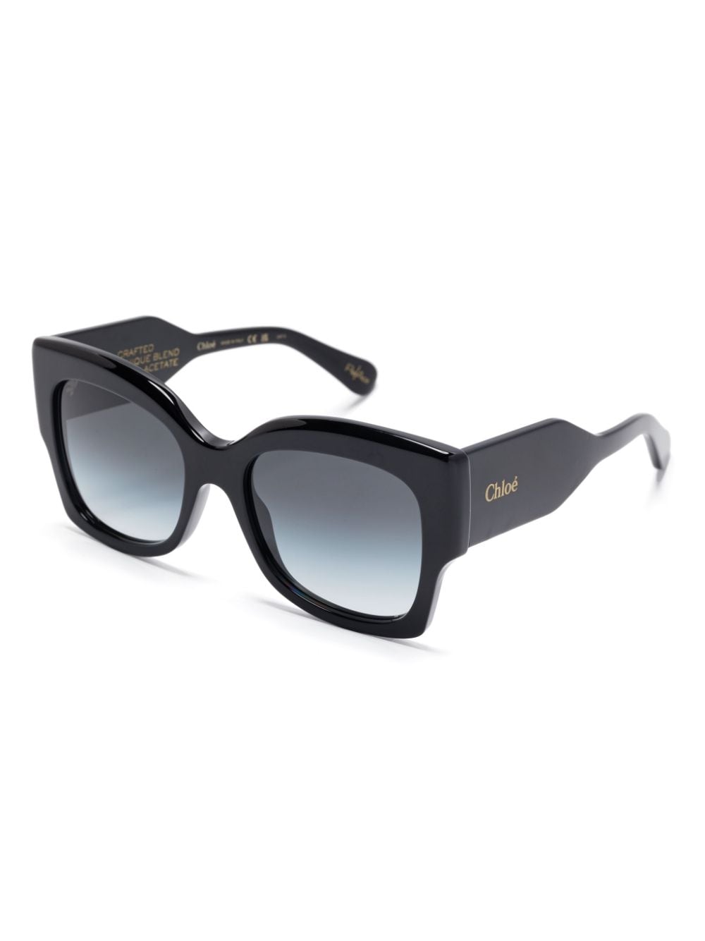 Shop Chloé Gayia Sunglasses In Black