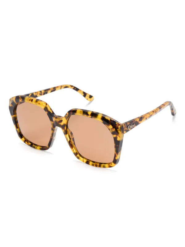 Chloé Eyewear Salome Sunglasses | Yellow | FARFETCH