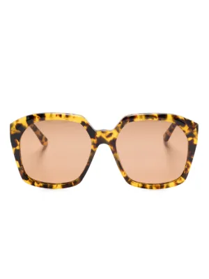Stella McCartney Eyewear leopard-print square-frame  display picture 2