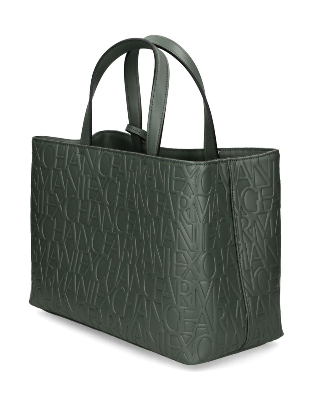 Armani Exchange logo-embossed tote bag - Groen