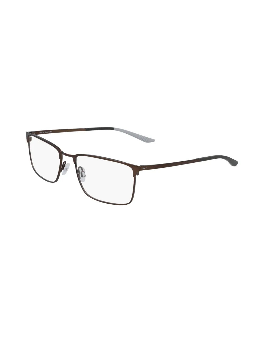 Nike Bril met rechthoekig montuur Bruin