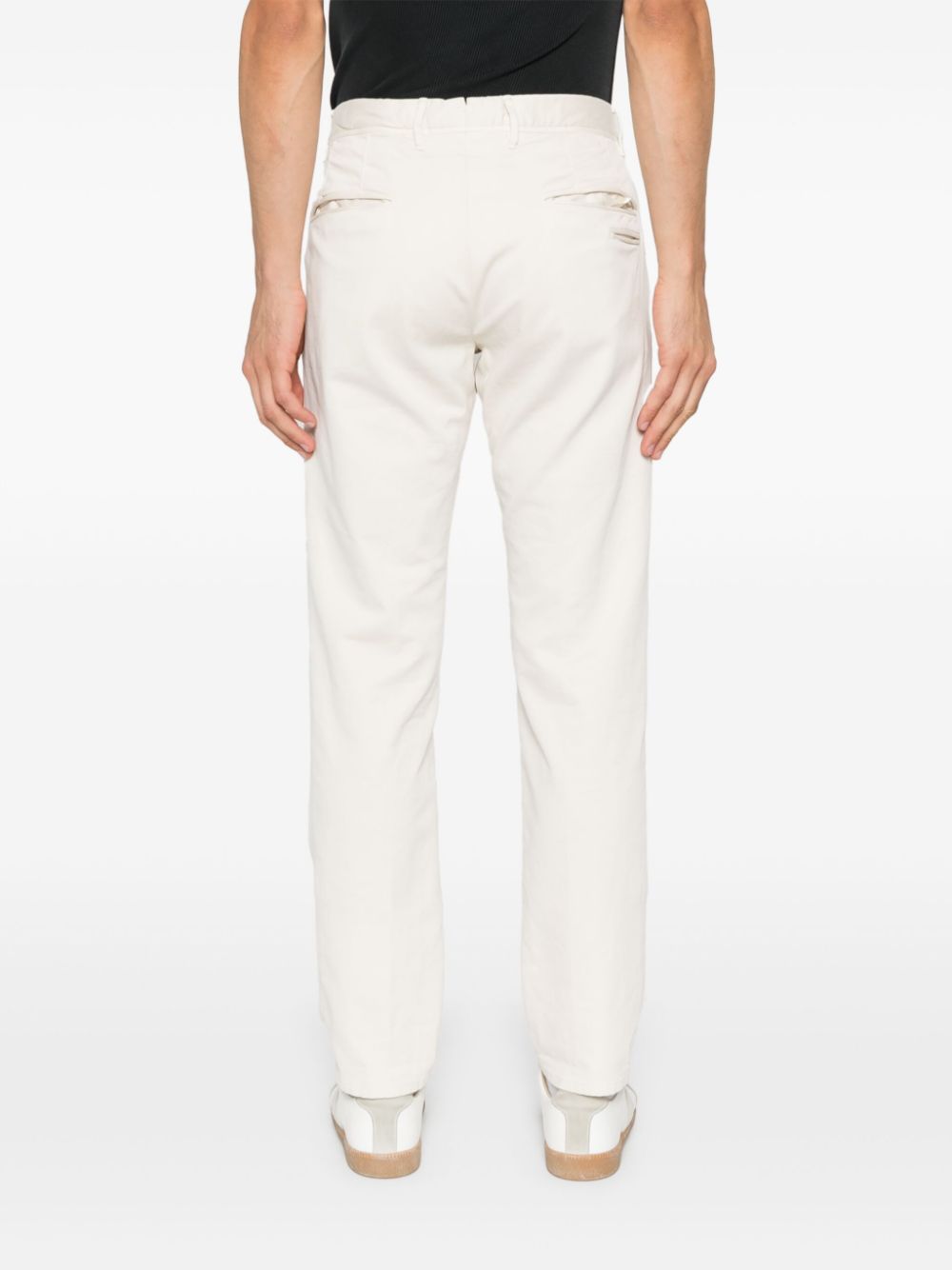 Shop Incotex Slim-cut Chino Trousers In Neutrals