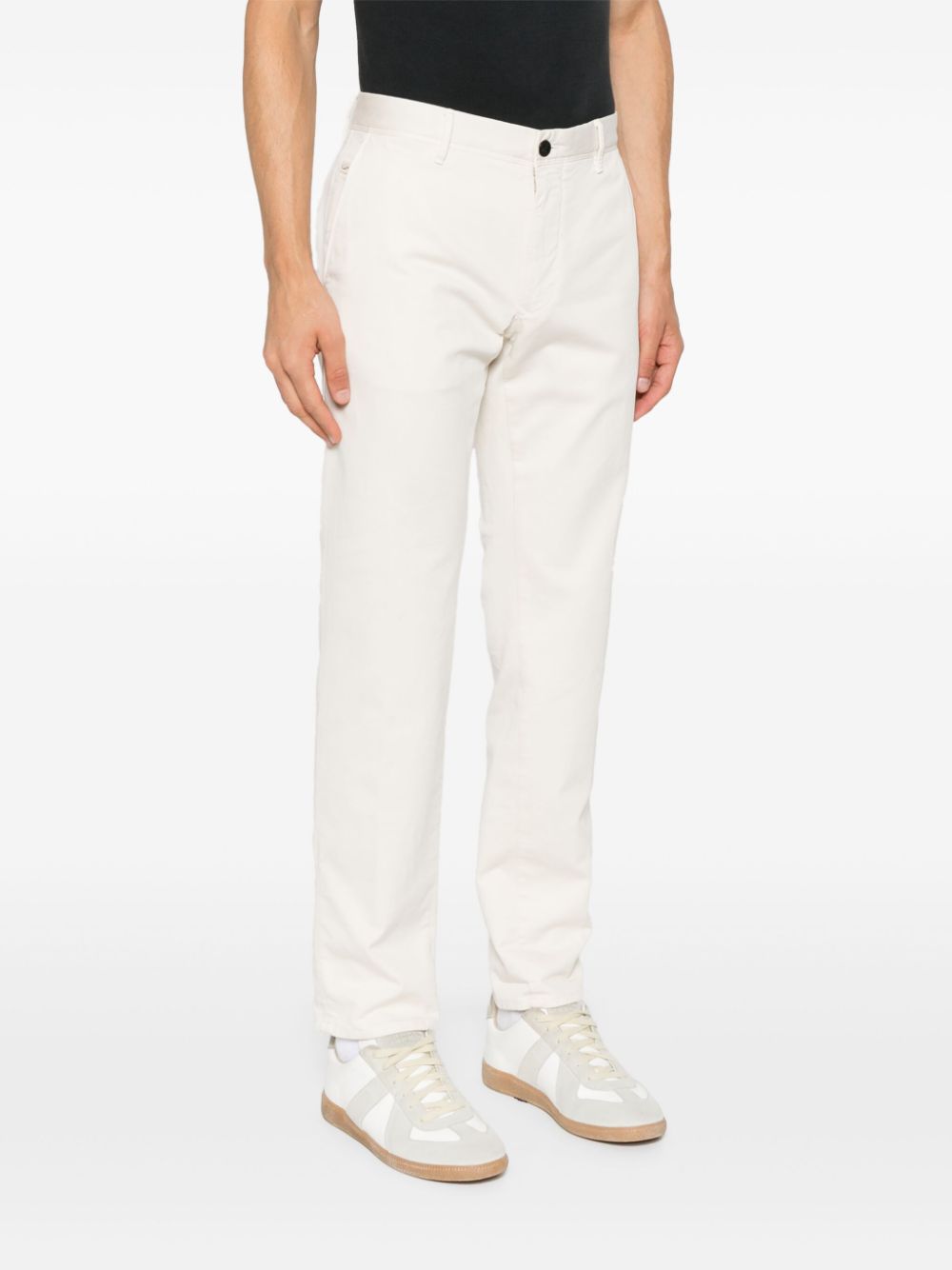 INCOTEX SLIM-CUT CHINO TROUSERS 