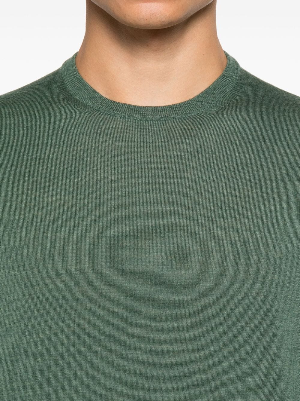 Shop Malo Virgin Wool Sweater In Green