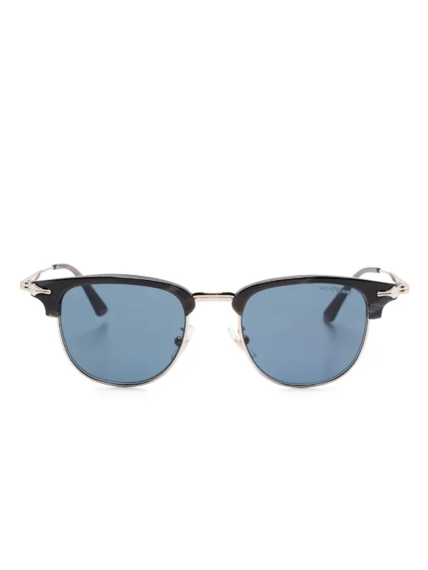 Montblanc Lentes De Sol Con Armazón Rectangular Dorado FARFETCH AR