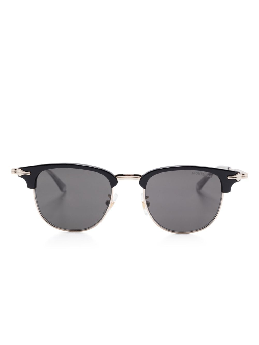 Shop Montblanc Square-frame Sunglasses In Black