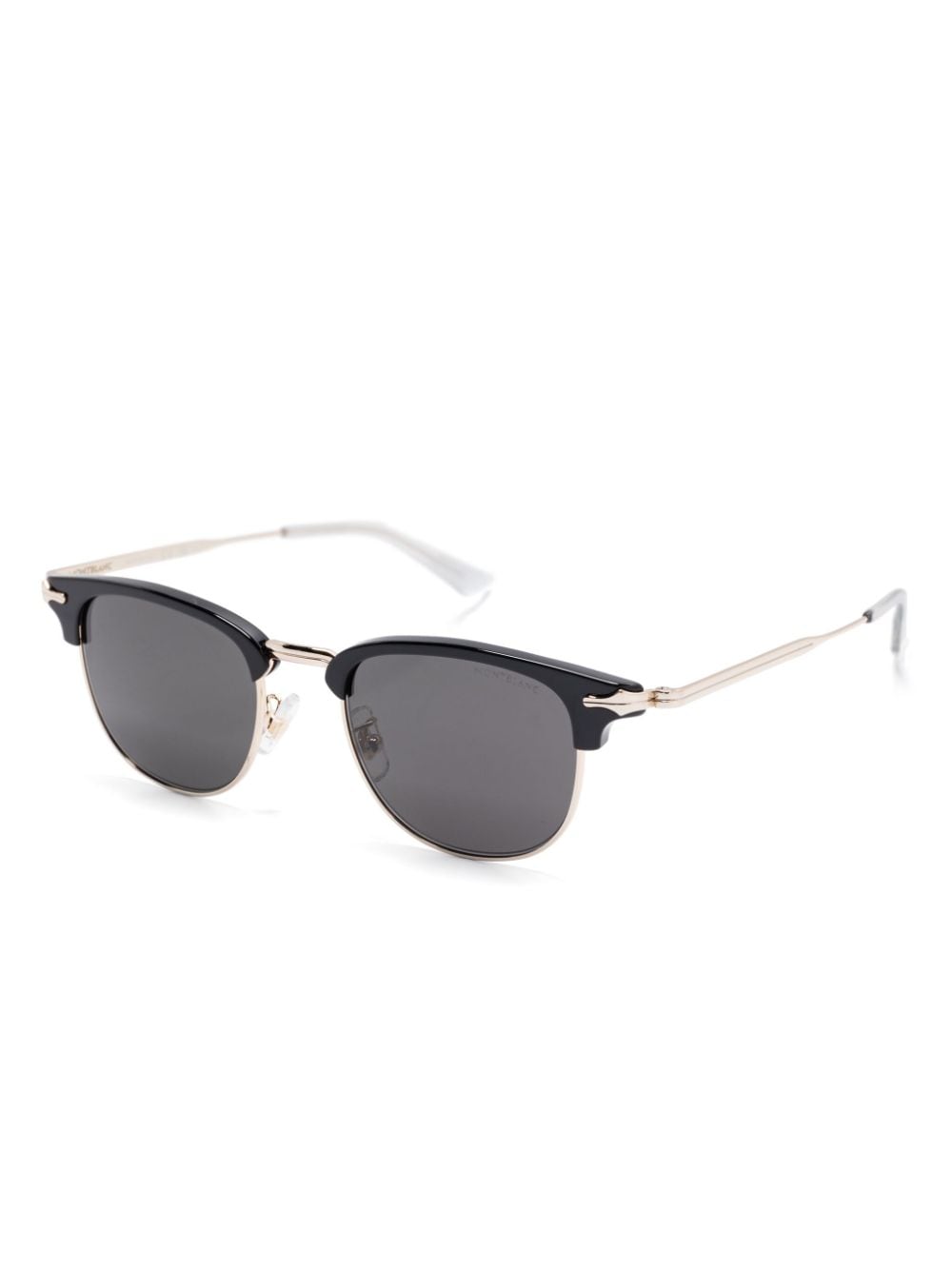 Shop Montblanc Square-frame Sunglasses In Black