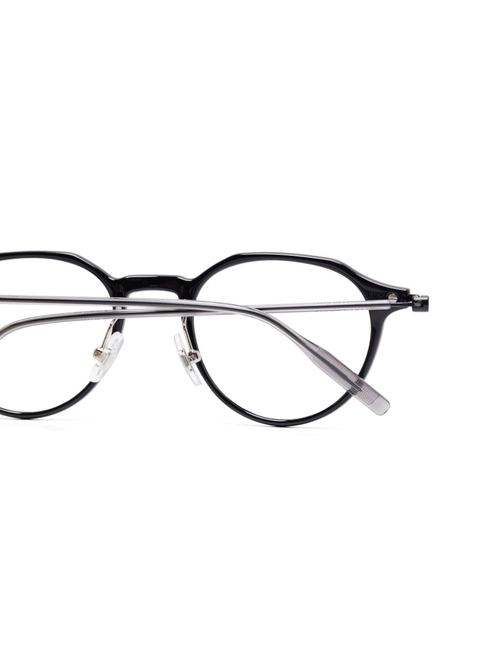 Shop Montblanc Round-frame Glasses In 黑色