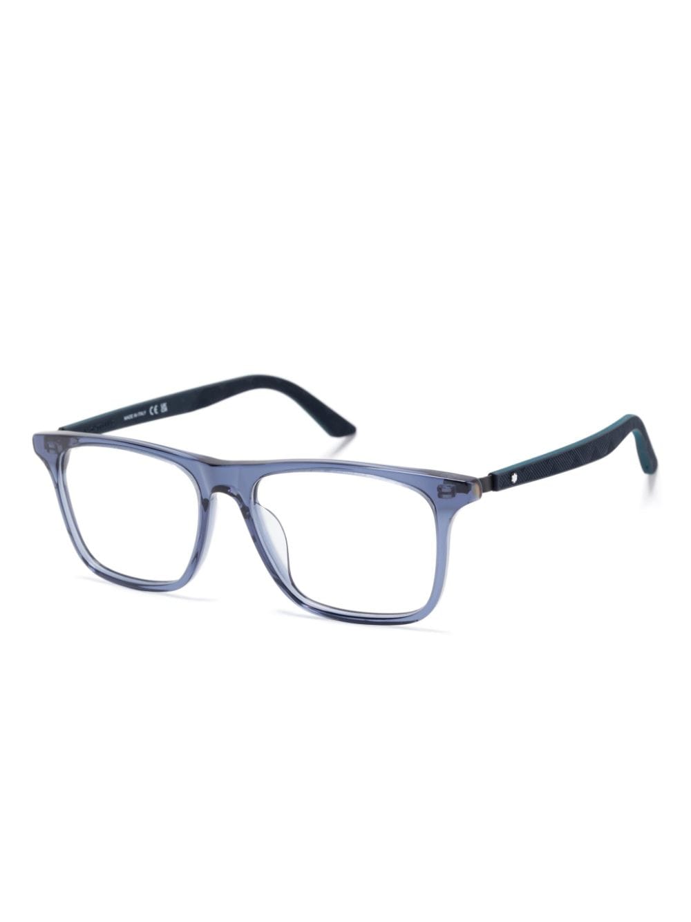 Shop Montblanc Rectangle-frame Glasses In Blue