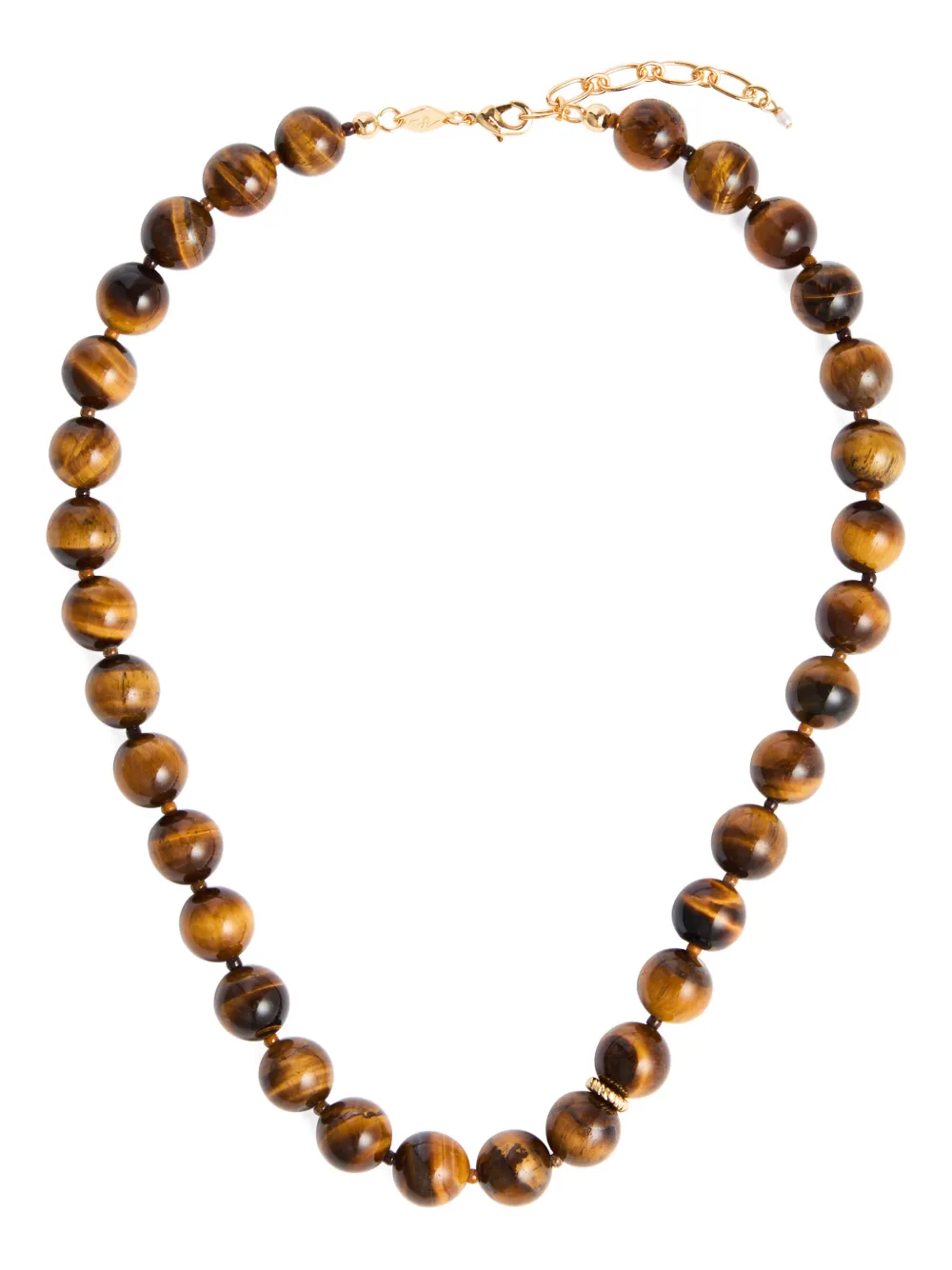 Anni Lu tiger-eye beaded necklace - Marrone