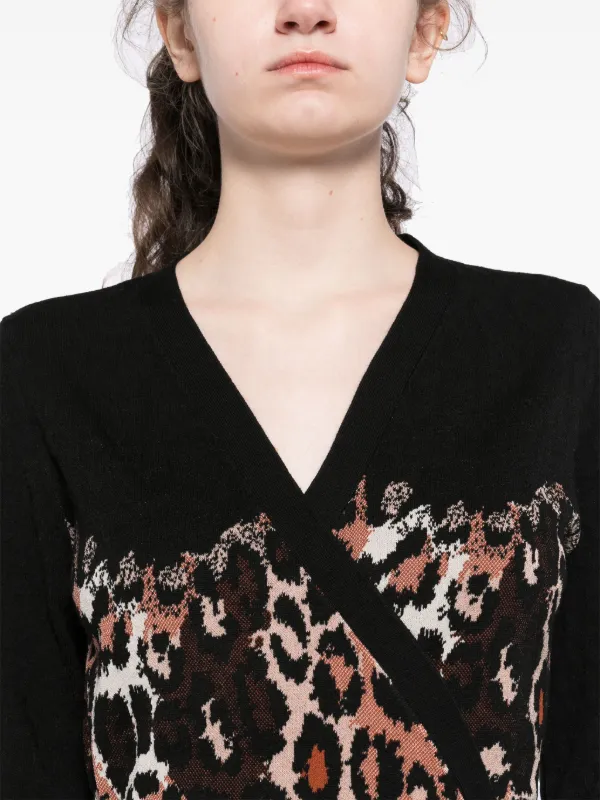 DVF Diane Von Furstenberg Savannah ラップドレス | ブラック DVF Diane Von Furstenberg Savannah ラップドレス | ブラック