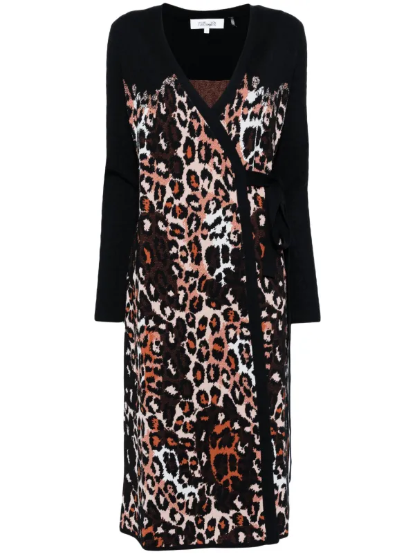 DVF Diane Von Furstenberg Savannah ラップドレス | ブラック DVF Diane Von Furstenberg Savannah ラップドレス | ブラック