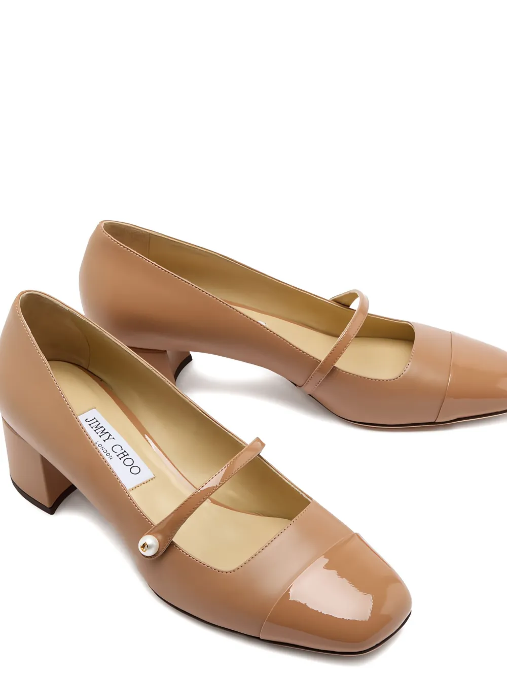 Jimmy Choo 45mm Mary Jane Block-heel Pumps