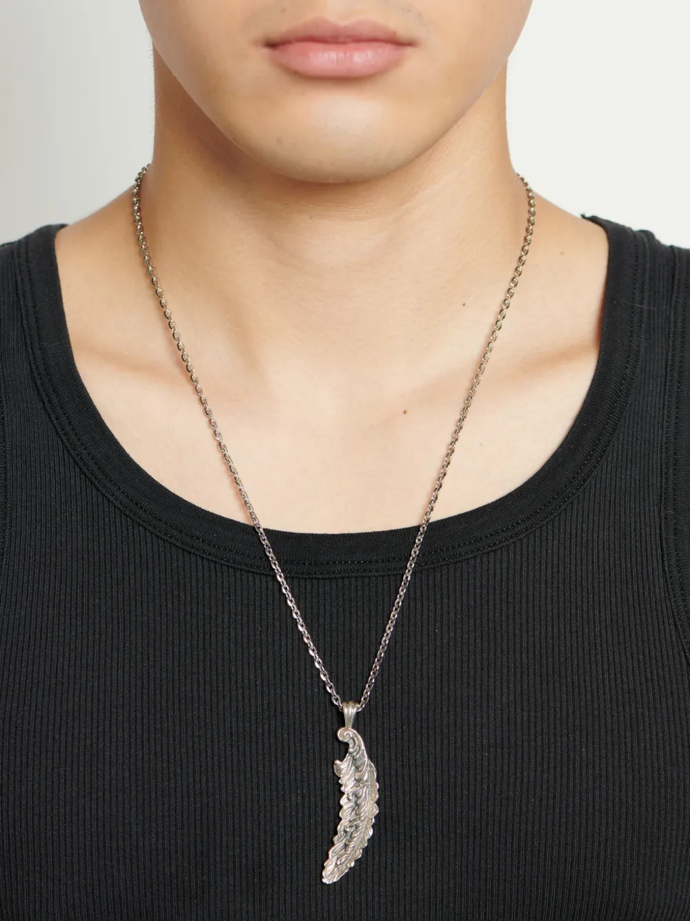 Emanuele Bicocchi Piuma Pendant Necklace In Silver