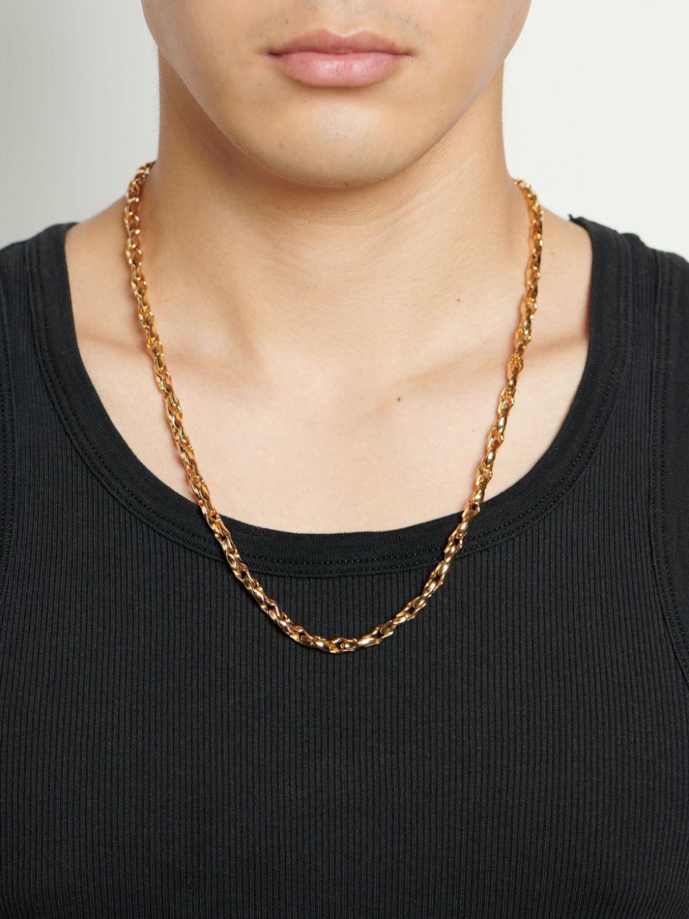 Shop Emanuele Bicocchi Gold-plated Hammered Chain Necklace